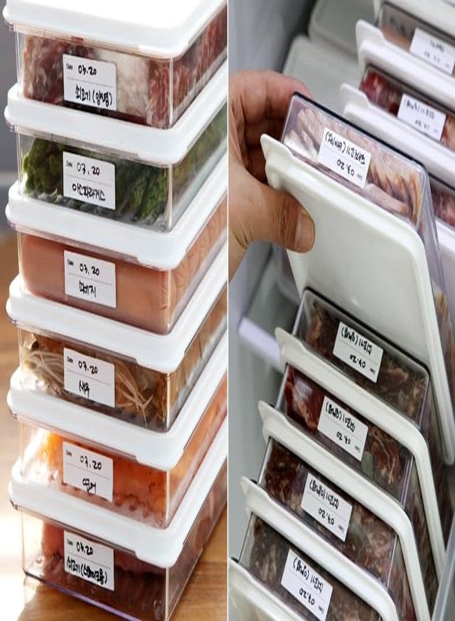 Alliving Kitchen Refrigerator Organizer, Fridge and Freezer Storage Trays Large+Food Containers with Lids L1(9P), Premium B - Image 4